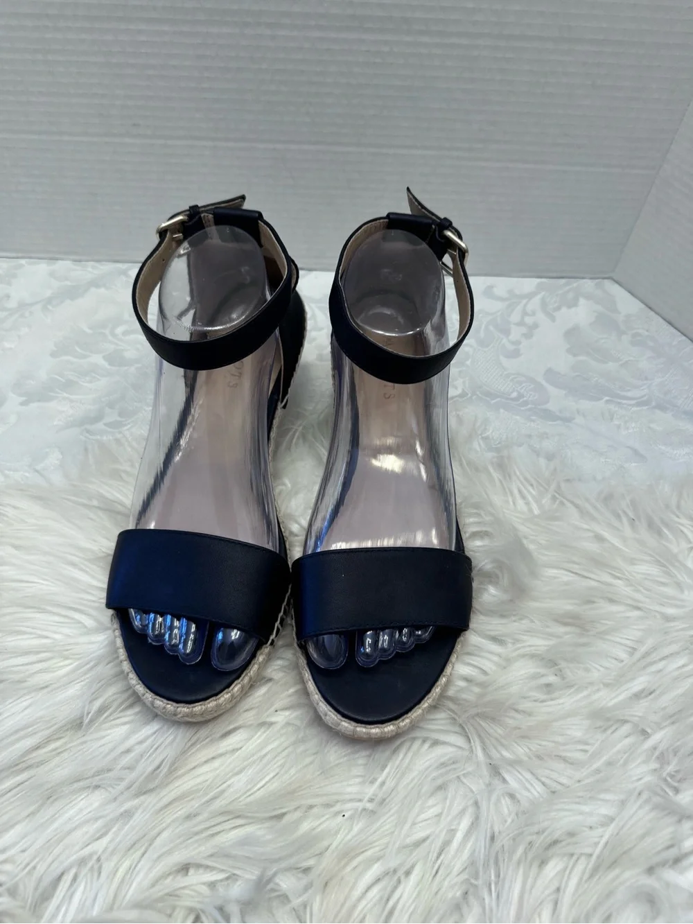 Talbots Size 9 Espadrille Wedge Sandal Open Toe Ankle Strap Comfort Preppy